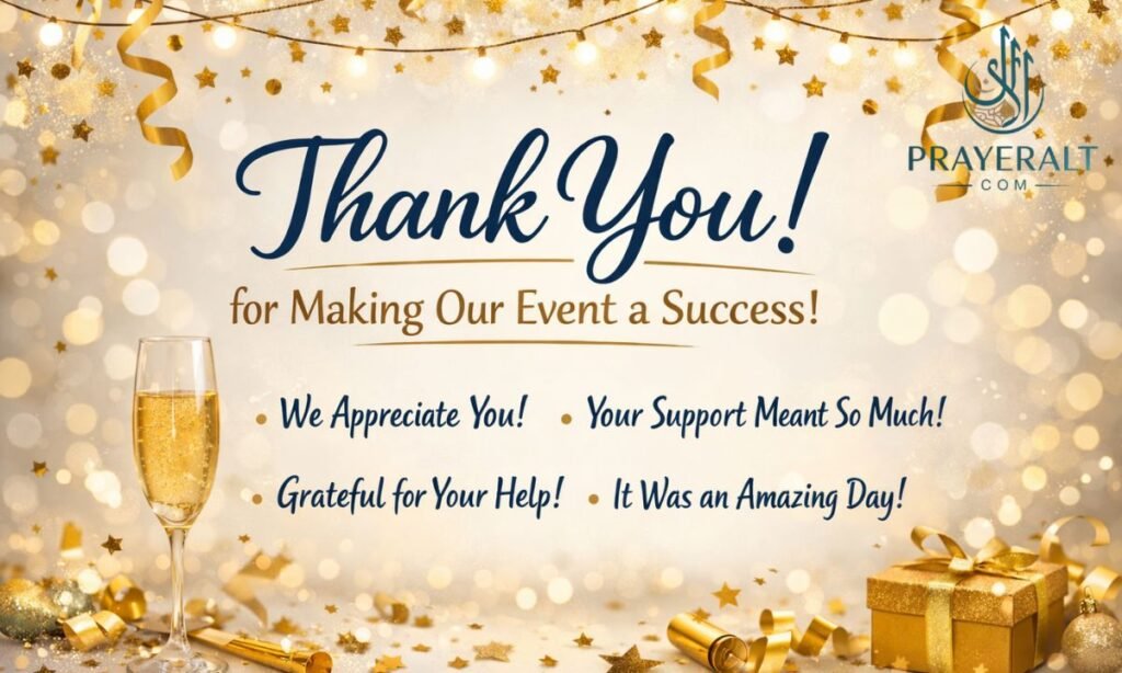 Short Thank You Message for a Successful Event