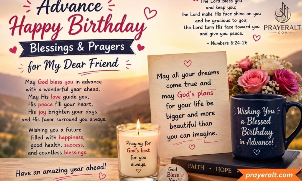 Advance Birthday Blessings and Prayers for Friend