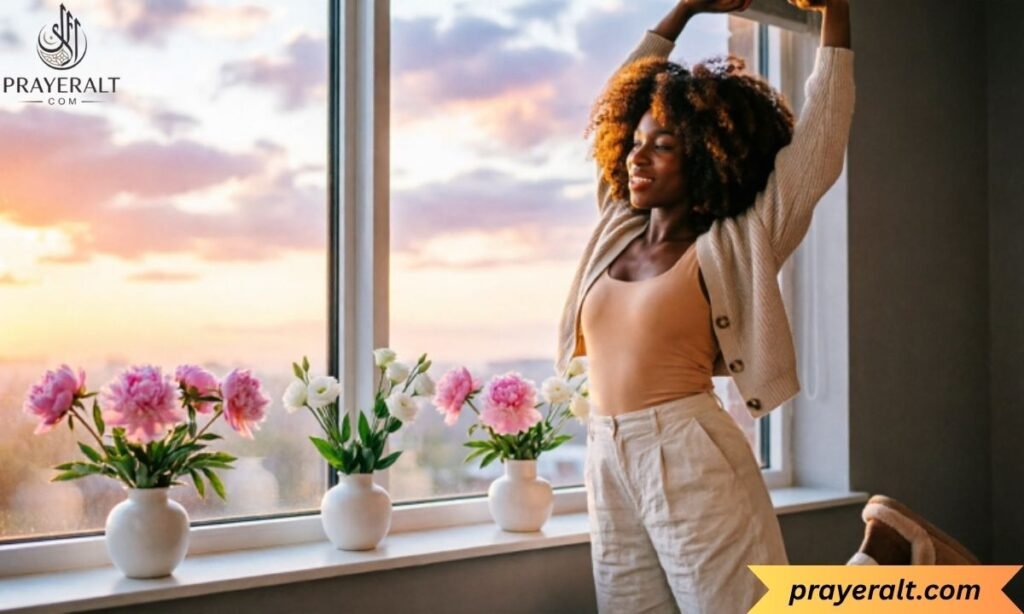 Beautiful Good Morning Black Woman Image