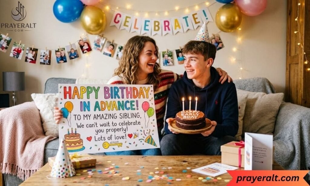 Happy Birthday in Advance Message for Sibling