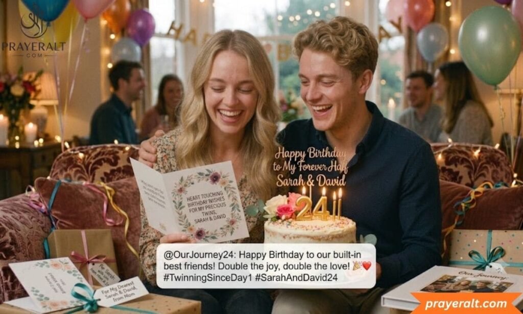 WhatsApp & Instagram Captions for Twins Birthday